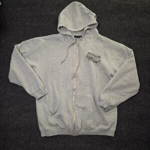 Y2K MEN'S LARGE ONEIL GREY HOODIE ZIP JACKET SURF CYBER PUNK